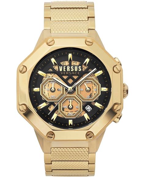 versus versace watch mens gold|Versace watch with chronograph q5c.